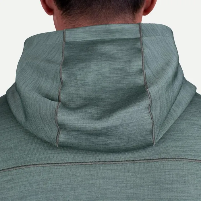 KJUS Midlayers and Sweaters Liam Hooded Midlayer HalfZip Green Smoke 8211 Men