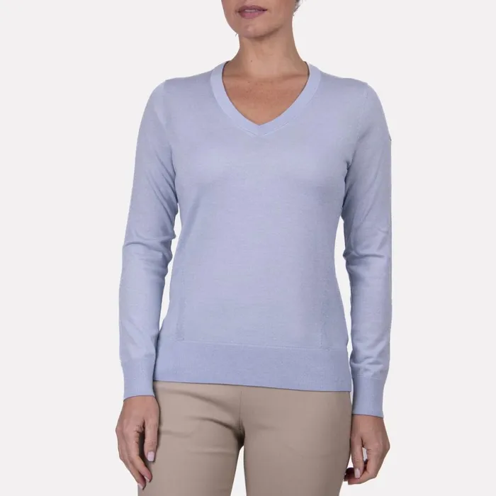 KJUS Midlayers and Sweaters Shine VNeck Sweater Santorini 8211 Women