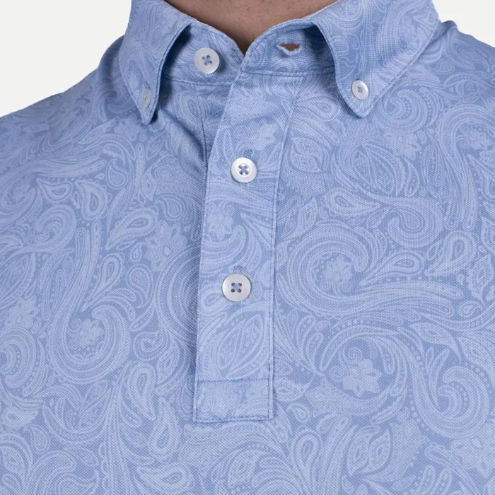 KJUS Polos Lance Printed Polo SS Neptuneblue Fog 8211 Men