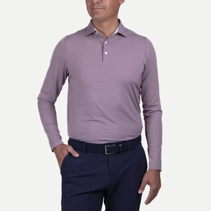 KJUS Polos Soren Stripe Polo LS Nightshadealloy 8211 Men