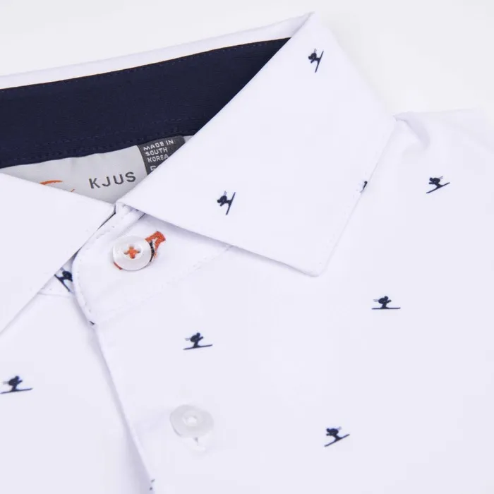 KJUS Polos Sotto Polo SS Whiteatlanta Blue 8211 Men
