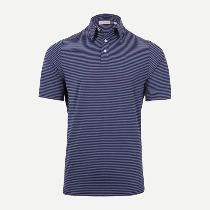KJUS Polos Twill Stripe Polo SS Atlanta Blue 8211 Men