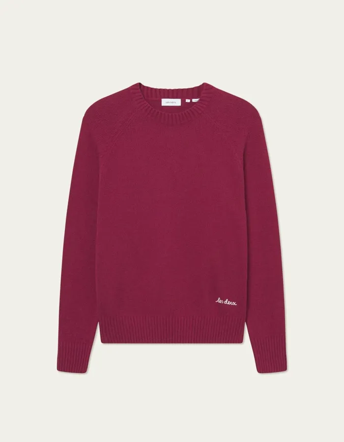 Knitwear Men Les Deux Brad Roundneck Knit 8211 Beet Red