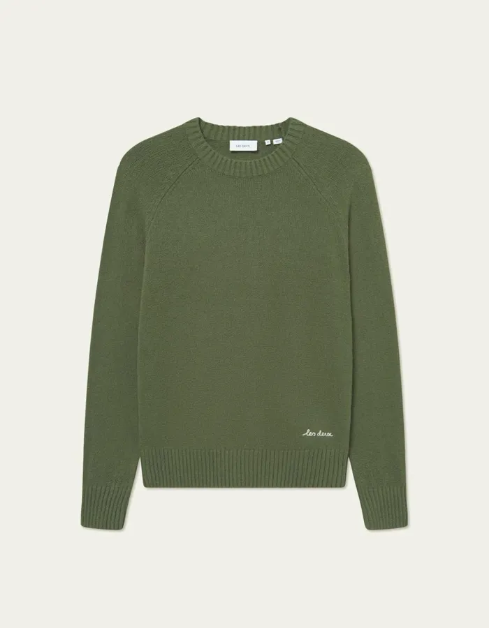 Knitwear Men Les Deux Brad Roundneck Knit 8211 Chive Green