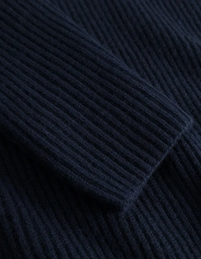 Knitwear Men Les Deux Eddie Wool Rib Rollneck Knit 8211 Dark Navy