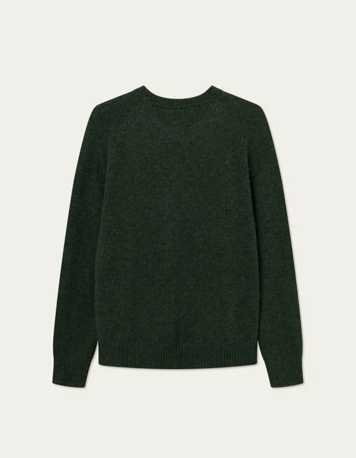 Knitwear Men Les Deux Elliot Crewneck Knit 8211 Chive GreenBlackberry