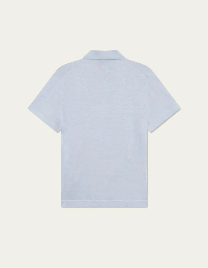 Knitwear Men Les Deux Emmanuel Polo Knit 8211 Xenon Blue
