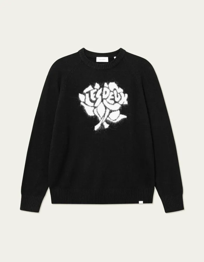 Knitwear Men Les Deux Felipe Knit 8211 BlackIvory
