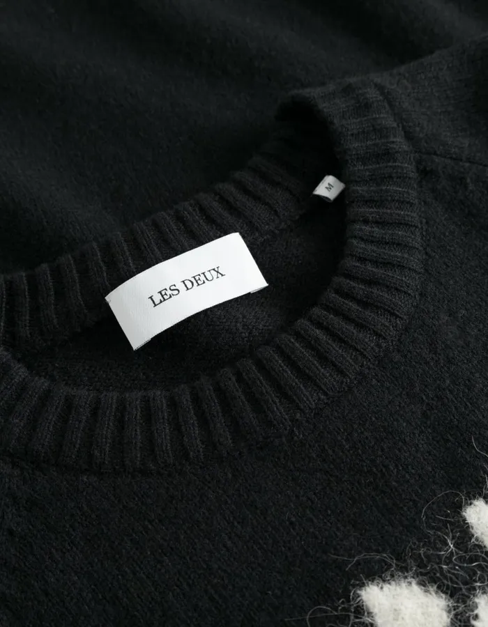Knitwear Men Les Deux Felipe Knit 8211 BlackIvory