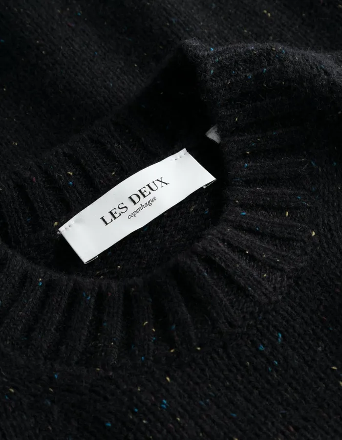 Knitwear Men Les Deux Gary Fleck Wool Roundneck 8211 BlackBlack