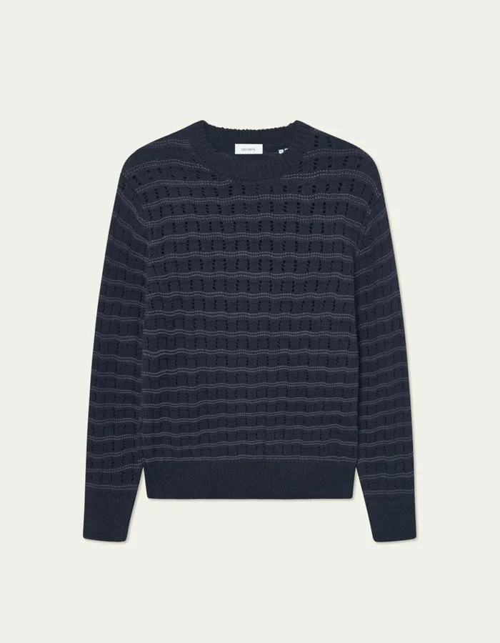 Knitwear Men Les Deux Gouen Roundneck Knit 8211 Dark Navy