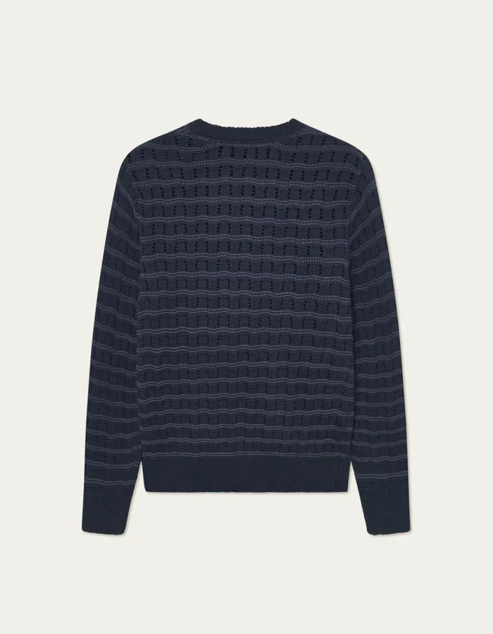 Knitwear Men Les Deux Gouen Roundneck Knit 8211 Dark Navy