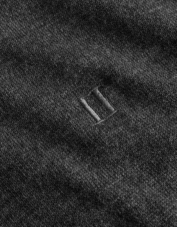 Knitwear Men Les Deux Greyson Merino Knit 8211 Dark Grey Melange