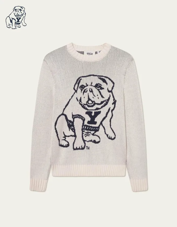 Knitwear Men Les Deux Yale Bulldog Cotton Knit 8211 Ivory