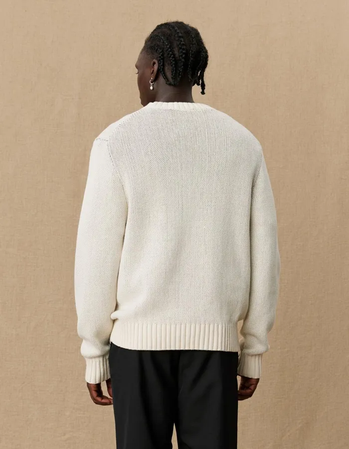 Knitwear Men Les Deux Yale Bulldog Cotton Knit 8211 Ivory