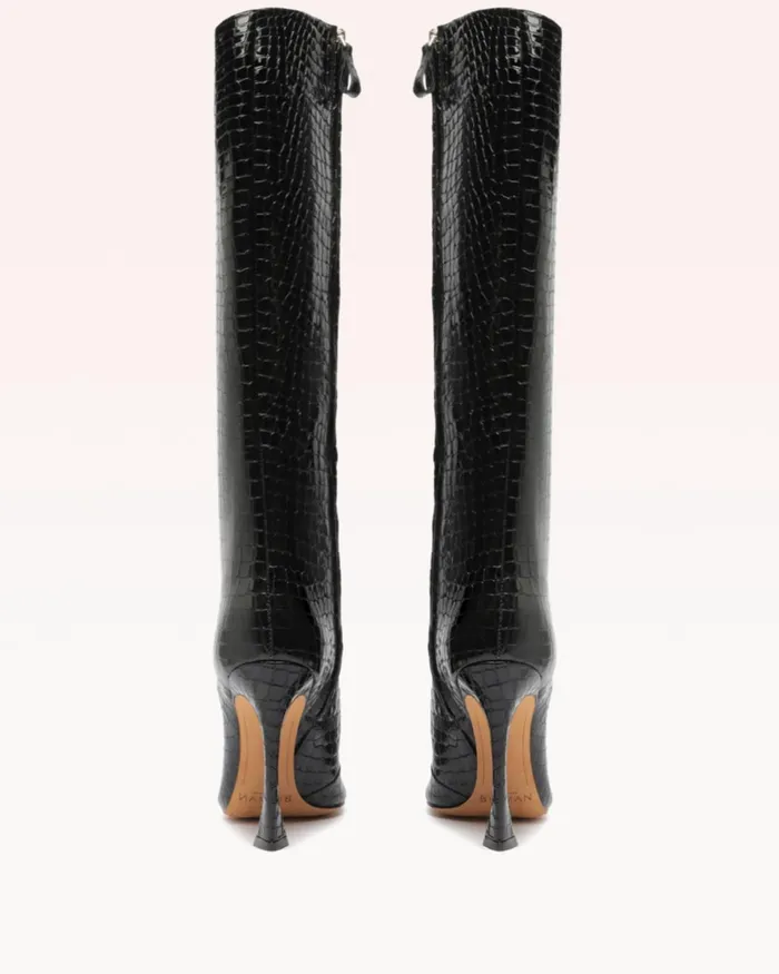 Kyra Black Tall Boot 8211 Luxury Leather Boots 8211 KneeHigh Boots Black Women Alexandre Birman Boots
