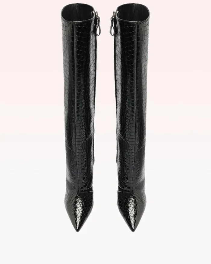 Kyra Black Tall Boot 8211 Luxury Leather Boots 8211 KneeHigh Boots Black Women Alexandre Birman Boots