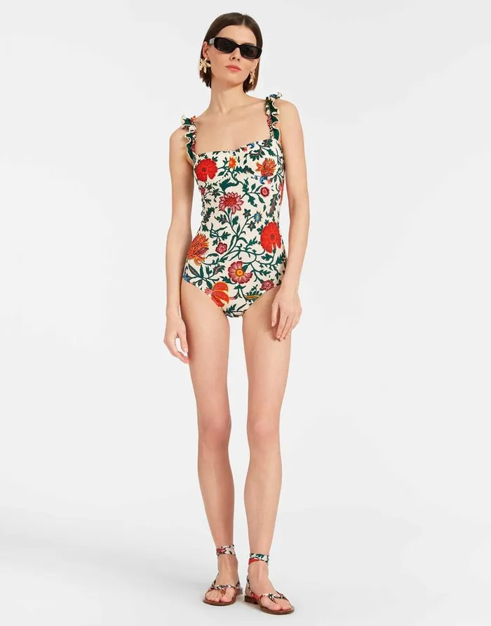 La Doublej Boop Swimsuit Dragonflower Mini Multicolor In Lycra Women Swimwear La Doublej Boop Swimsuit Dragonflower Mini Multicolor In Lycra Women Swimwear