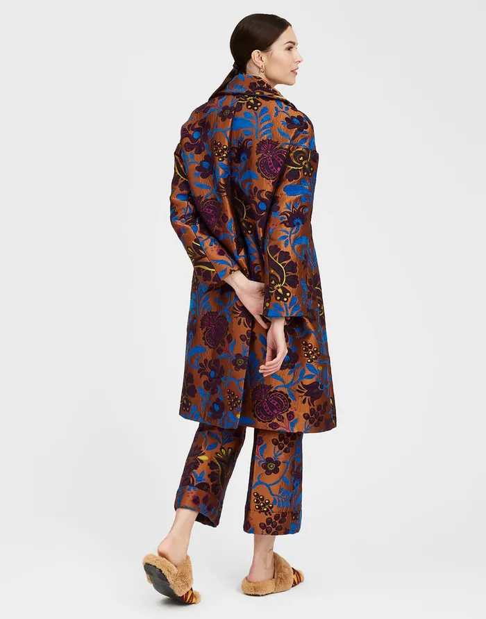 La Doublej Boxy Coat Jacquard Selva In Jacquard Women Outerwear