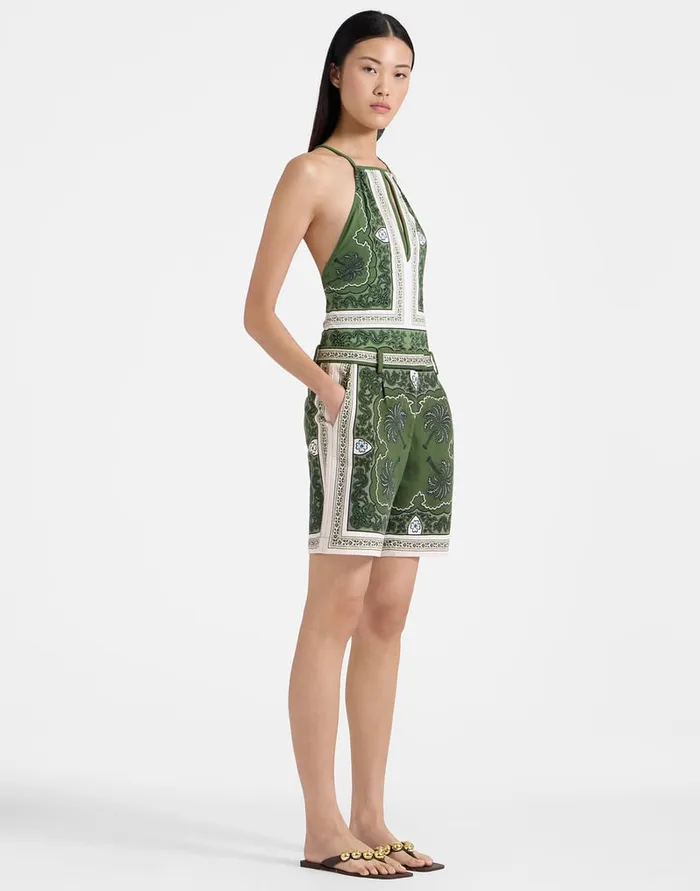 La Doublej Boyfriend Shorts Mirage Place Green In Cotton Drill Women Shorts and Pants La Doublej Boyfriend Shorts Mirage Place Green In Cotton Drill Women Shorts and Pants