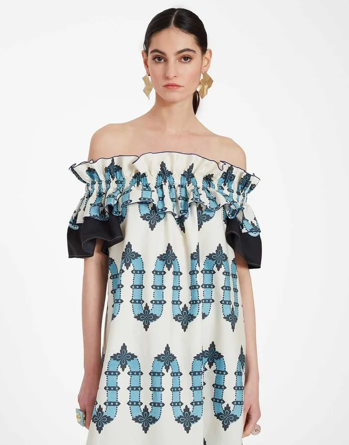 La Doublej Breakfast Dress Scirocco Place Ivory In Summer Poplin Women Dresses