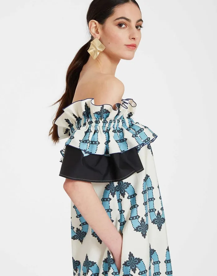 La Doublej Breakfast Dress Scirocco Place Ivory In Summer Poplin Women Dresses
