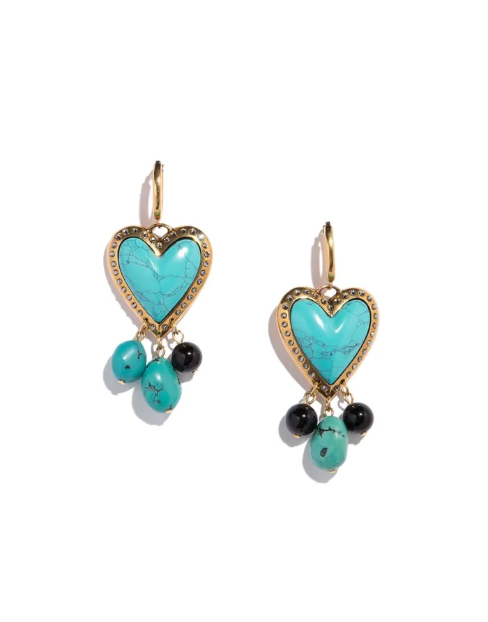 La Doublej Cuore Piccolo Earrings Solid Acquamarine In Gold Plated Brass Women Jewelry La Doublej Cuore Piccolo Earrings Solid Acquamarine In Gold Plated Brass Women Jewelry