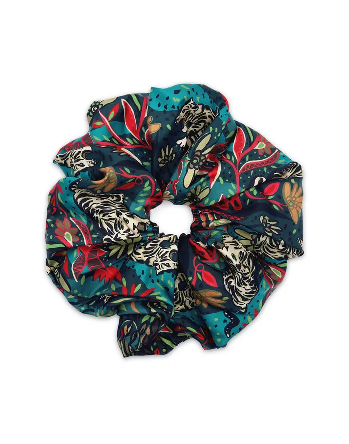 La Doublej Giga Scrunchie Giungla In Silk Twill Women Hair Accessories