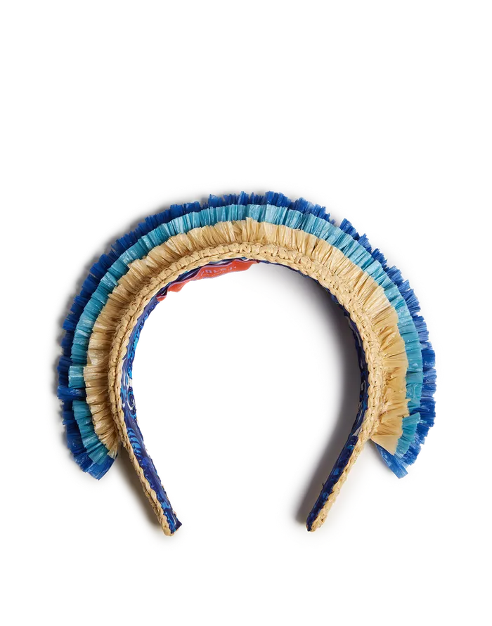 La Doublej Halo Headband Solid Light Beige In Raffia Crochet Women Hair Accessories La Doublej Halo Headband Solid Light Beige In Raffia Crochet Women Hair Accessories