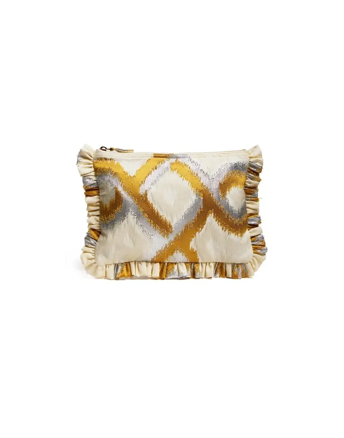 La Doublej Hand Pochette Tackle Gold In Jacquard Women Bags and Pochettes