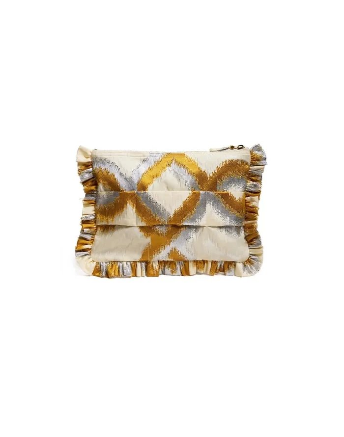 La Doublej Hand Pochette Tackle Gold In Jacquard Women Bags and Pochettes