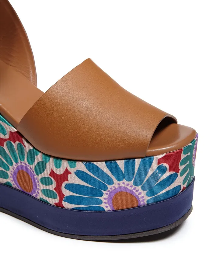 La Doublej High Plateau Crazy Daisy In Twill Women Shoes