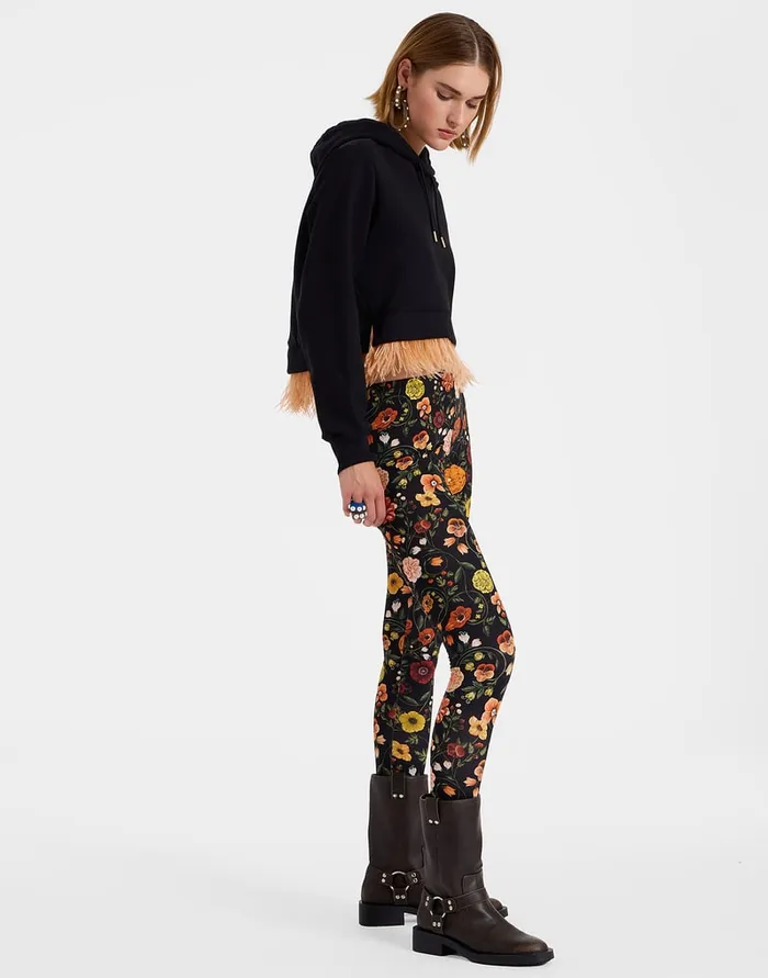 La Doublej Leggings Botticelli Black In Skinny Jersey Women Loungewear