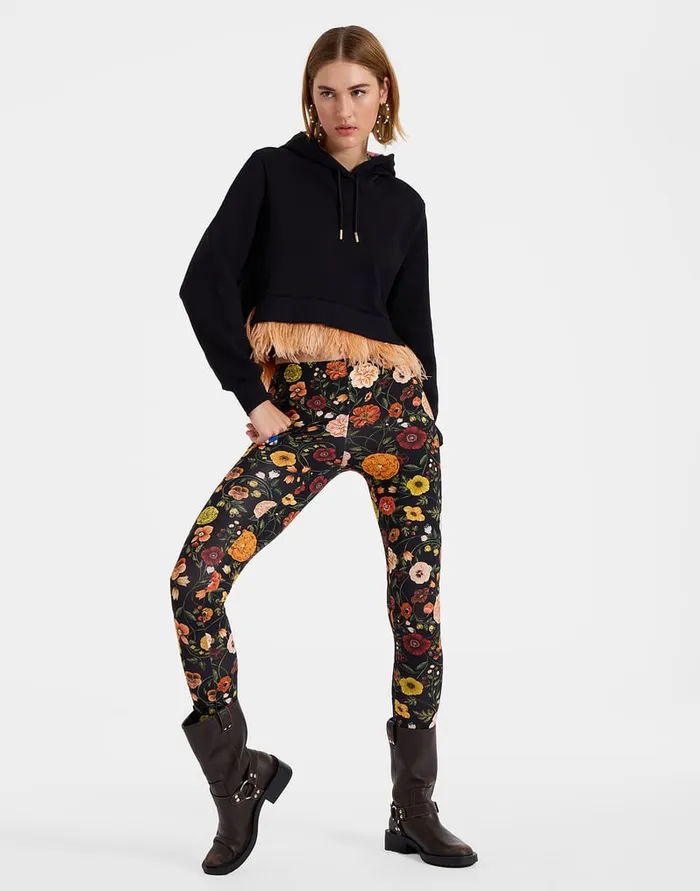 La Doublej Leggings Botticelli Black In Skinny Jersey Women Loungewear