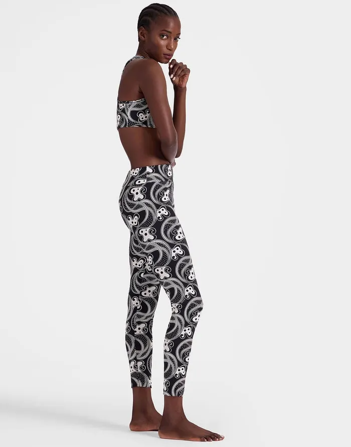 La Doublej Magica Leggings Aperol Black and White In Jersey Stretch Women Loungewear La Doublej Magica Leggings Aperol Black and White In Jersey Stretch Women Loungewear