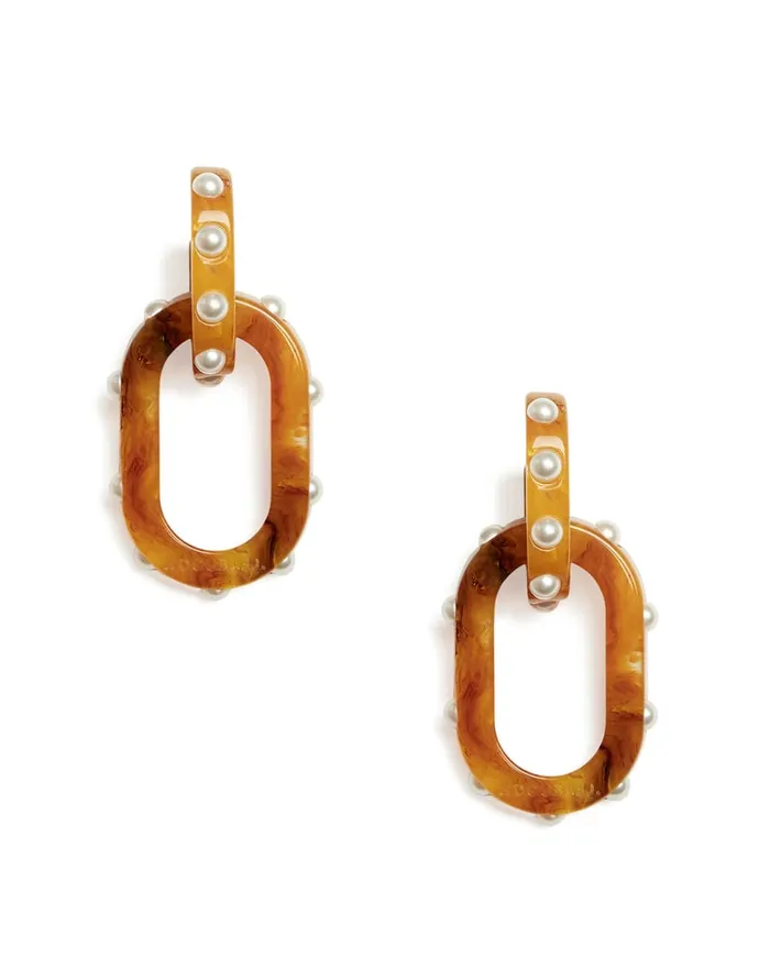 La Doublej Nefertiti Double Earrings Solid Rust In Acrylic Resin Women Jewelry La Doublej Nefertiti Double Earrings Solid Rust In Acrylic Resin Women Jewelry