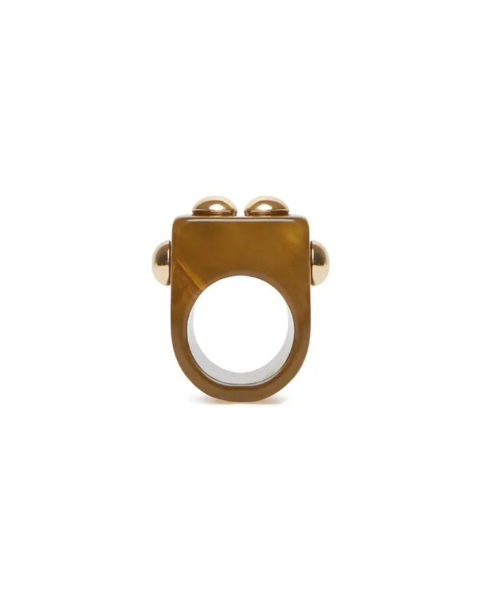 La Doublej Nefertiti Ring Solid Camouflage In Acrylic Resin Women Jewelry