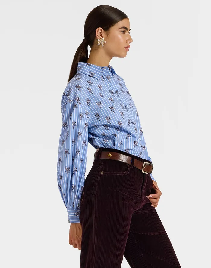 La Doublej Poet Shirt Gryphos Light Blue In Cotton Poplin Women Shirts and Tops La Doublej Poet Shirt Gryphos Light Blue In Cotton Poplin Women Shirts and Tops