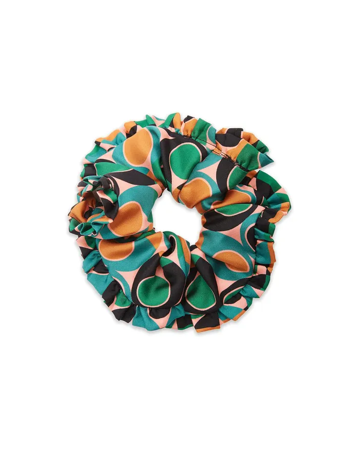 La Doublej Scrunchie Gumball Verde In Twill Women Hair Accessories