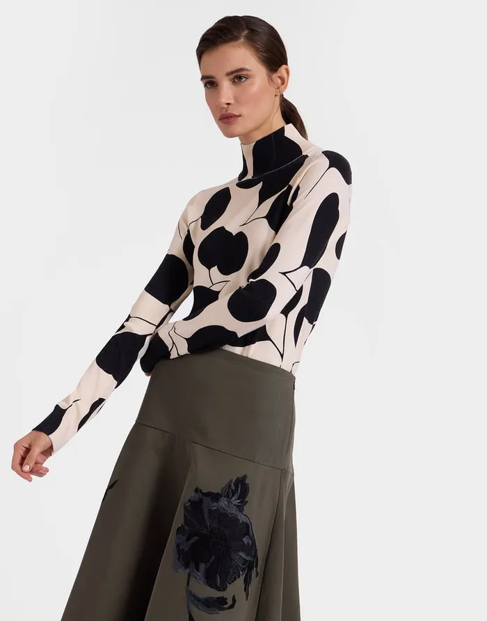 La Doublej Silky Turtleneck Lunaria Light Pink In Silk and Wool Women Shirts and Tops La Doublej Silky Turtleneck Lunaria Light Pink In Silk and Wool Women Shirts and Tops