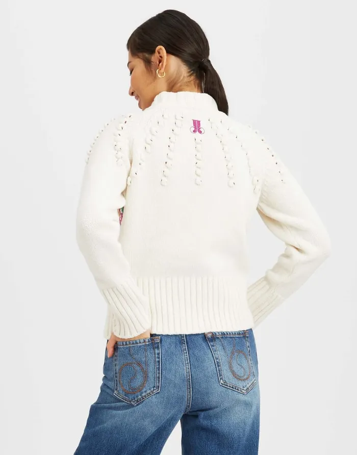La Doublej Ski Lift Sweater Arcturus Place White In Jacquard Women Knitwear