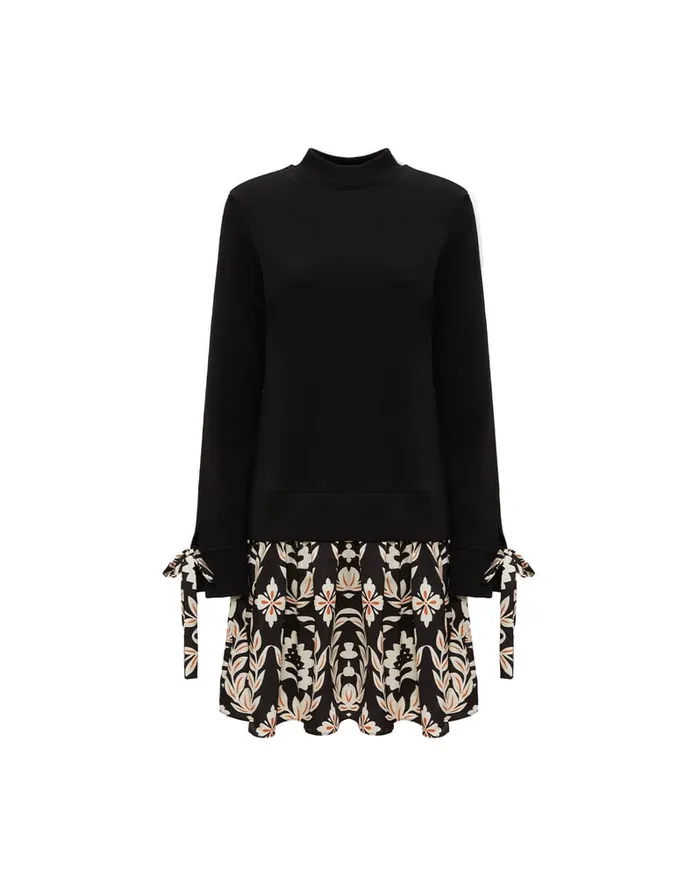 La Doublej Sporty Dress Ghirlanda Black In Twill Women Dresses