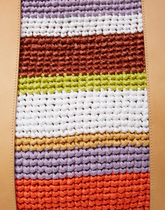 La Doublej Tote Raffia Bag Multicolor White In Raffia Women Bags and Pochettes