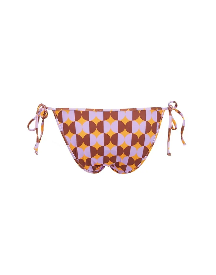 La Doublej Triangle Bikini Bottom Mezzaluna Orange In Lycra Women Swimwear