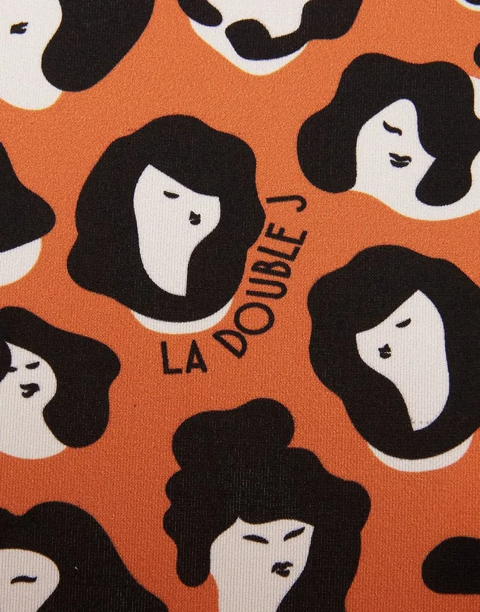 La Doublej Turtleneck Lady Leopard In Skinny Jersey Women Loungewear