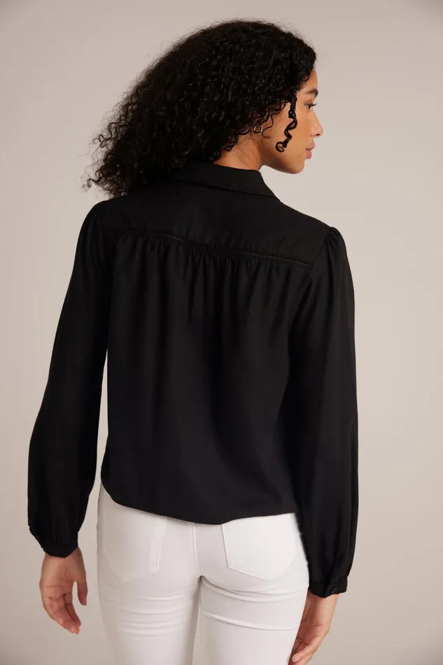 Ladder Trim Long Sleeve Shirt 8211 Black Women Bella Dahl Long Sleeve Ladder Trim Long Sleeve Shirt 8211 Black Women Bella Dahl Long Sleeve