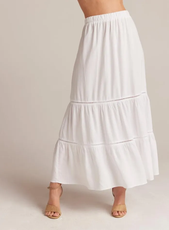 Ladder Trim Tiered Maxi Skirt 8211 White Women Bella Dahl Skirts