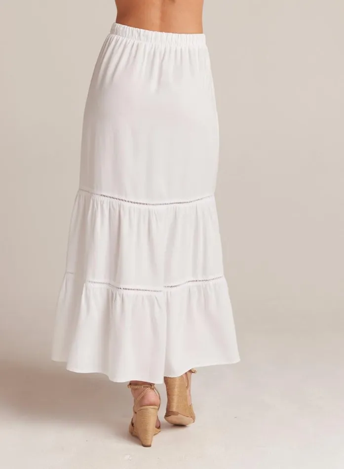 Ladder Trim Tiered Maxi Skirt 8211 White Women Bella Dahl Skirts