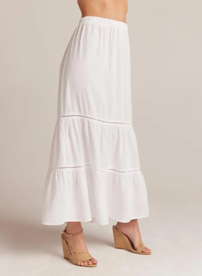Ladder Trim Tiered Maxi Skirt 8211 White Women Bella Dahl Skirts