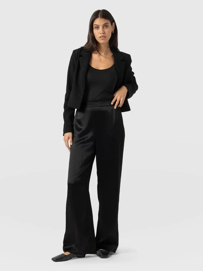 Langley Wide Leg Pant 8211 Black Black Women Saint And Sofia Pants